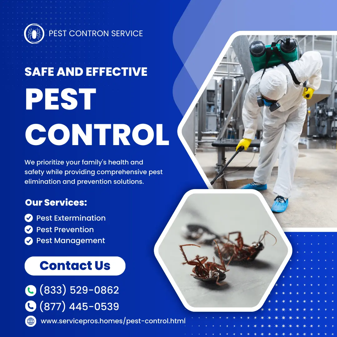 Pest control technician treating a home for termites and insects